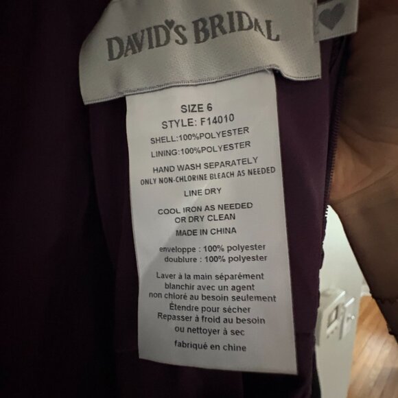 David's Bridal Bridesmaid Dress - Picture 4 of 6